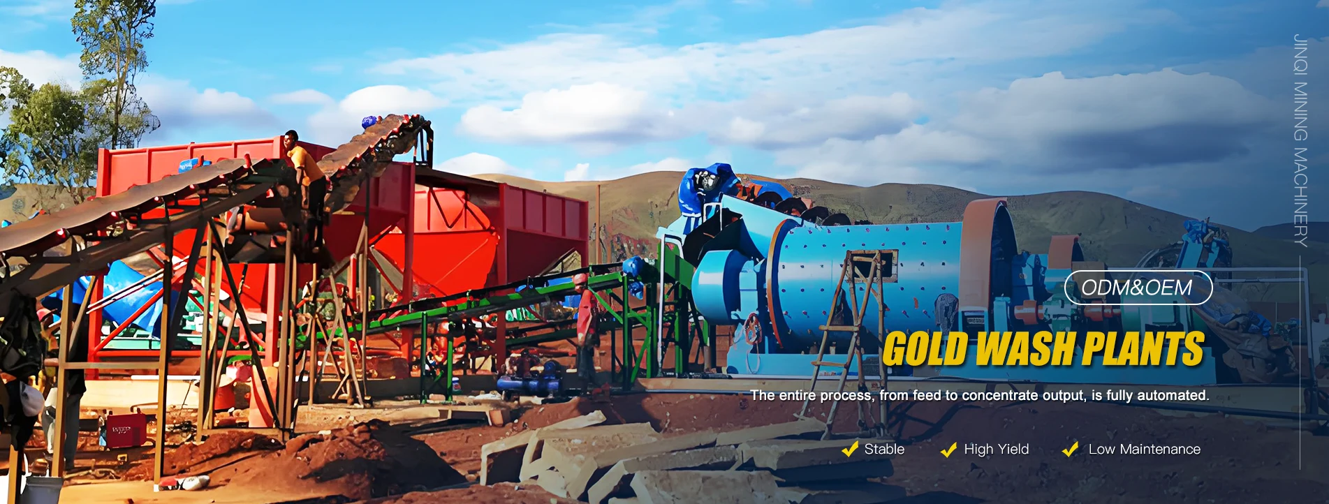 Kiwanda cha Utendaji wa Juu cha Mimea ya Kuosha Dhahabu